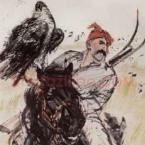 1981年 黄胄《打猎》国画综合作品图片赏析