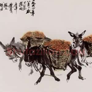 1964年 黄胄《满载而归》国画综合作品图片赏析
