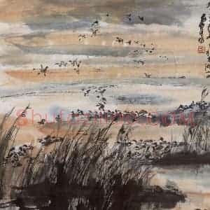 1983年 黄胄《野鸭》国画花鸟作品图片赏析