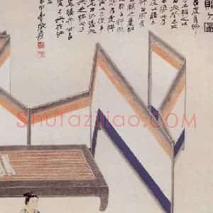 张大千《赠刀图》国画人物作品图片赏析