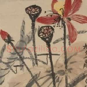 齐白石《花卉屏》国画花鸟作品图片赏析