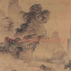 明代 谢时臣《蓬莱访道图》国画综合作品图片赏析
