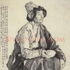 蒋兆和《人物写生》国画人物作品图片赏析