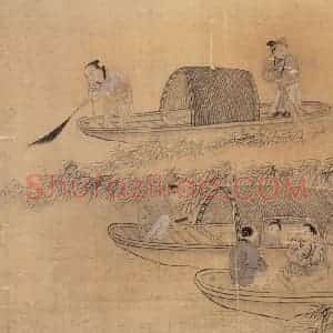 明代《渔家乐》国画综合作品图片赏析