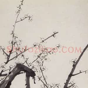 1930年 董寿平《玉肌冰骨》国画花鸟写意作品图片赏析
