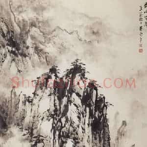 1981年 董寿平《群峰叠翠》国画山水写意作品图片赏析