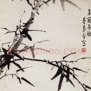 1981年 董寿平《墨竹》国画花鸟写意作品图片赏析