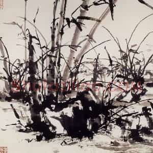 1983年 董寿平《兰竹》国画花鸟写意作品图片赏析
