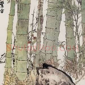 1962年 郭味蕖《惊雷》国画花鸟兼工带写作品图片赏析