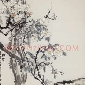 1963年 郭味蕖《嫩晴》国画花鸟兼工带写作品图片赏析