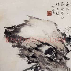 1940年 郭味蕖《秋菊》国画花鸟写意作品图片赏析