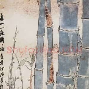 1964年 郭味蕖《春山一夜潇潇雨》国画花鸟工笔作品图片赏析