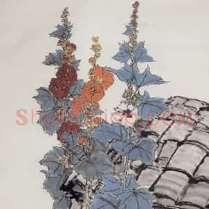 1965年 郭味蕖《鸡舍图》国画花鸟兼工带写作品图片赏析