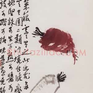 60年代末 郭味蕖《蔬果册页》国画花鸟写意作品图片赏析