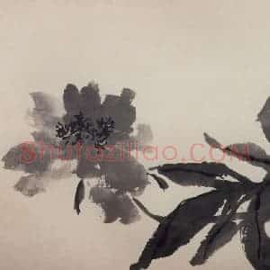 1970年 郭味蕖《水墨花卉册》国画花鸟写意作品图片赏析