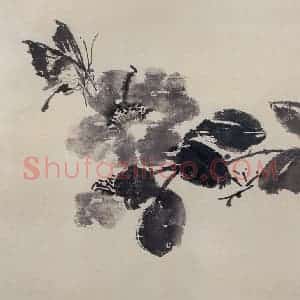 1970年 郭味蕖《水墨花卉册》国画花鸟写意作品图片赏析