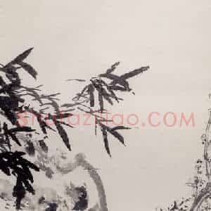 1954年 郭味蕖《暮霭》国画花鸟写意作品图片赏析