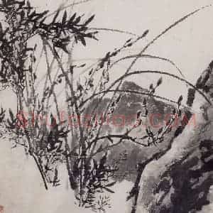 1956年 郭味蕖《潇湘烟雨》国画花鸟写意作品图片赏析