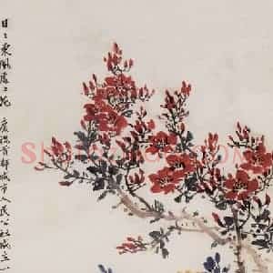 1960年 郭味蕖《日日东风处处花》国画花鸟写意作品图片赏析