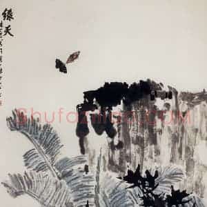 1962年 郭味蕖《绿天》国画花鸟写意作品图片赏析