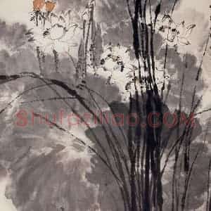 1962年 郭味蕖《银汉欲曙》国画花鸟写意作品图片赏析