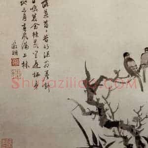 明代 文征明《杂画四段卷》国画综合作品图片赏析