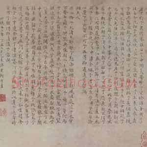 明代 文征明《湘君湘夫人图轴》国画人物作品图片赏析