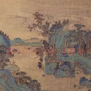 明代 文征明《山水图页》国画山水作品图片赏析