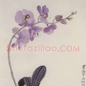 1997年 萧淑芳《蝴蝶兰》国画花鸟作品图片赏析