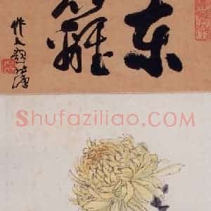 60年代 萧淑芳《东篱》国画花鸟作品图片赏析