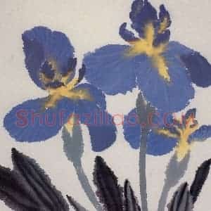 70年代 萧淑芳《紫鸢》国画花鸟作品图片赏析