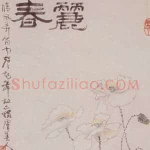 80年代 萧淑芳《丽春》国画花鸟作品图片赏析