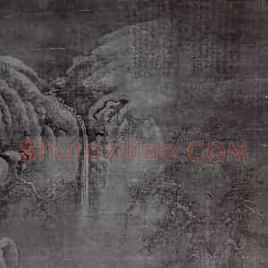 北宋 李成《寒江钓艇图》国画山水作品图片赏析