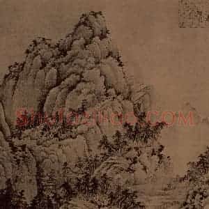 五代 巨然《山居图》国画山水作品图片赏析