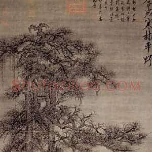 北宋 李成《寒林平野图》国画山水作品图片赏析