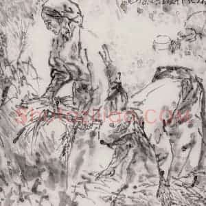 2002年 吴山明《青稞地》国画综合作品图片赏析