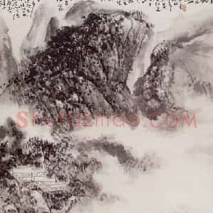 1981年 吴山明《胸贮五岳》国画综合作品图片赏析