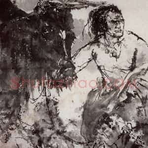 1987年 吴山明《放牛汉》国画综合作品图片赏析
