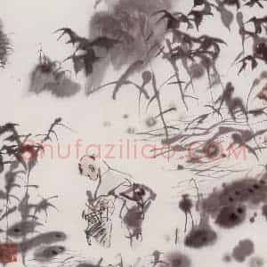1988年 吴山明《乡趣》国画综合作品图片赏析