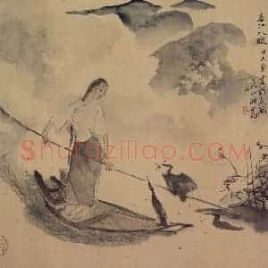 1991年 吴山明《春江水暖》国画综合作品图片赏析