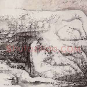 1992年 吴山明《山居》国画山水作品图片赏析