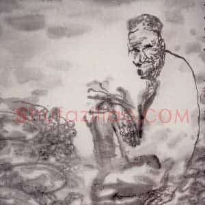 1995年 吴山明《帕米尔果农》国画人物作品图片赏析