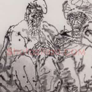 1995年 吴山明《大凉山之秋》国画人物作品图片赏析