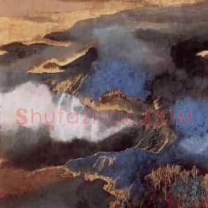 1992年 何海霞《静静的幽谷》国画山水写意作品图片赏析