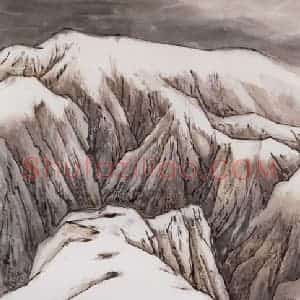 1994年 何海霞《北国山色》国画山水写意作品图片赏析