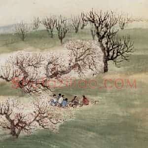 1959年 何海霞《春在田间》国画综合写意作品图片赏析