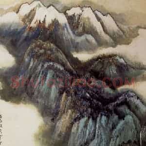 1983年 何海霞《云埋卧龙》国画山水写意作品图片赏析