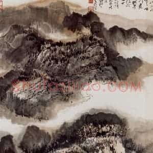 1985年 何海霞《山川无尽》国画山水写意作品图片赏析