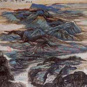 1986年 何海霞《大地一统锦绣山》国画山水工笔作品图片赏析