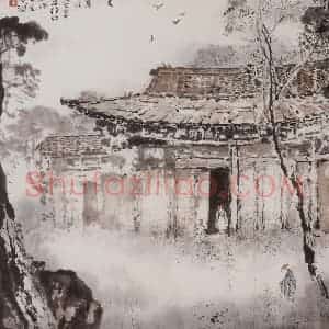 杨善深《诸葛词》国画山水作品图片赏析